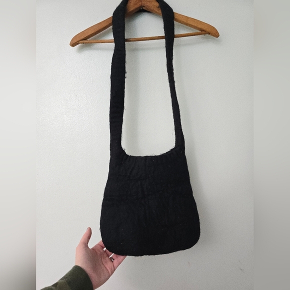 Multicolor Pom Pom Ball Purse Shoulder Bag 100% Wool Made In Nepal - Picture 7 of 11